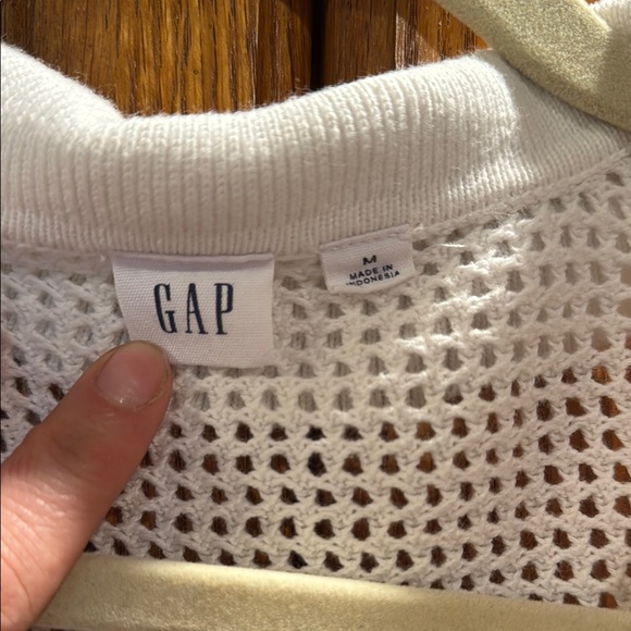 Gap Striped Knit Sweater with Collar - Picture 2 of 5